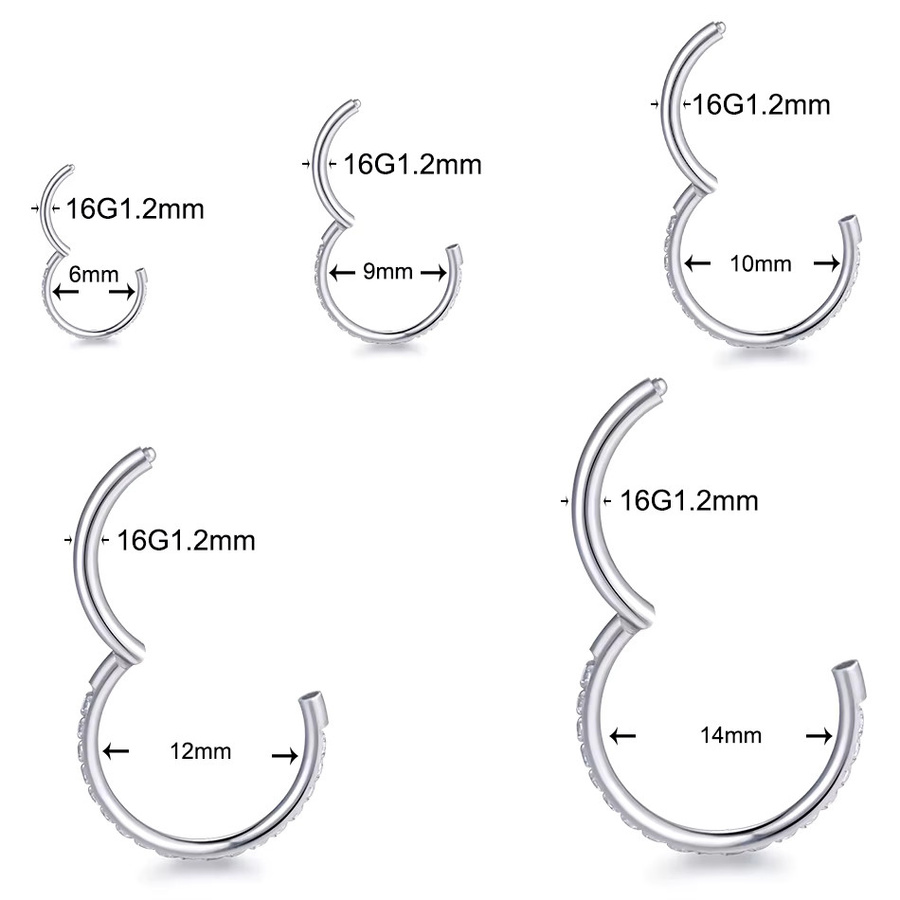 WTX Hoop Ohrringe, Titan, Zirkonia, Damen - Bild 1