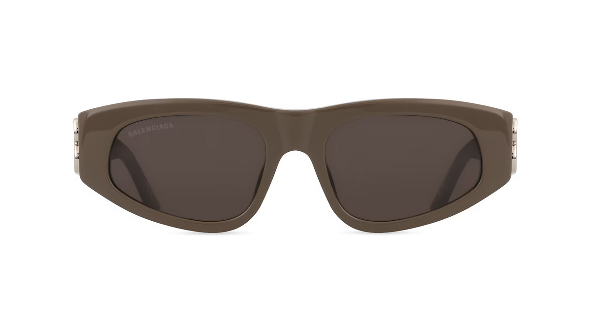 Balenciaga BB0095S Sonnenbrille Cat Eye, Vollrand, Acetat, braun, grau, Damen - Bild 1