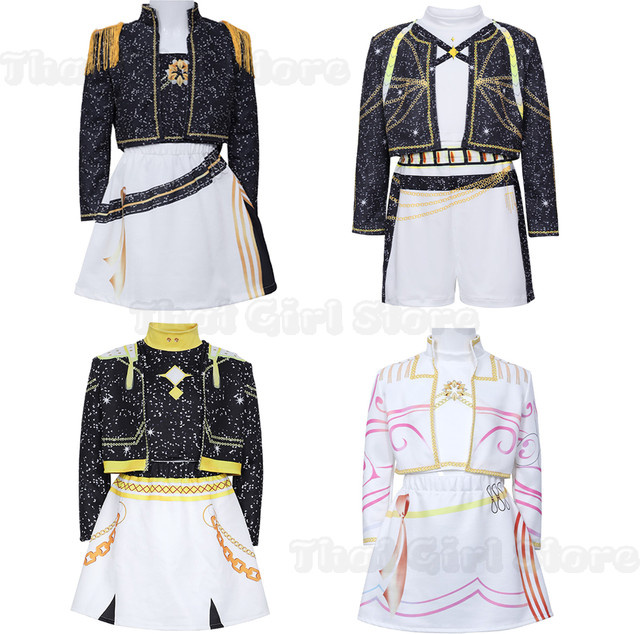 ZOBOTT Pop-Cosplay-Sänger-Kostüm, Gold, Mädchen, Textil - Bild 1