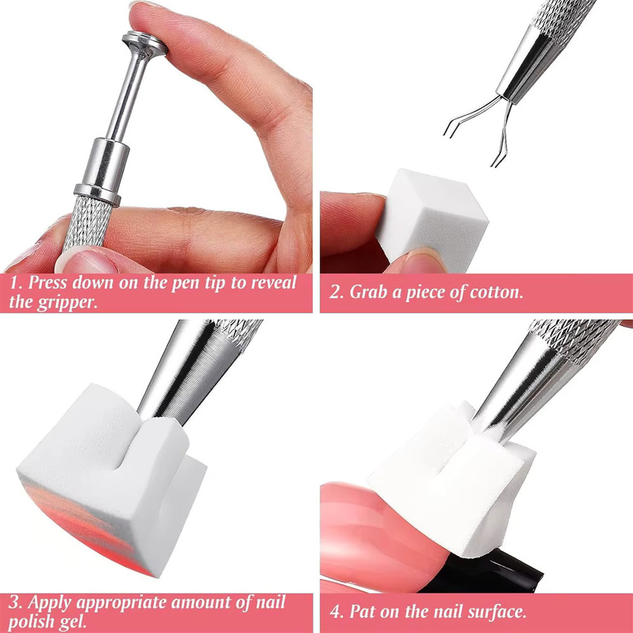 YIKOOLIN Nagel Schwamm Set mit Stift, Maniküre Werkzeug - Bild 3