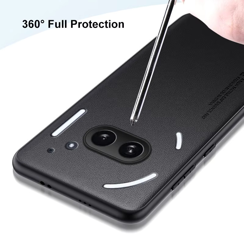 Luxus PU Leder Handyhülle für Nothing Phone 2A Plus und Nothing Phone 2A 5G, stoßfester Silikon Schutz, Schwarz oder Grün - Bild 3