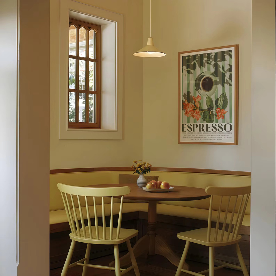 Retro Vintage Espresso Küchenposter von SHENCHEN in Mehrfarbig mit italienischer Kaffeekunst Motiv - Bild 2