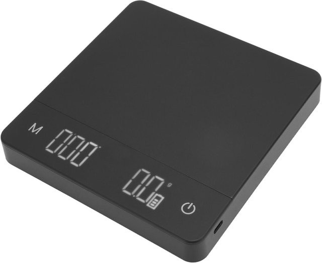 Digitale Kaffeewaage von OutsideWorld mit Timer und USB-Ladefunktion, hochgenau mit 0,1 g Messgenauigkeit, Farbe: Schwarz - Bild 1