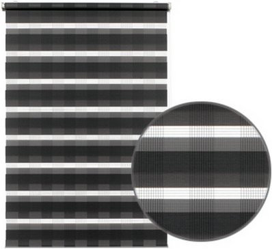 Gardinia Doppelrollo Easyfix aus Polyester, anthrazit/grau, B: 150 cm, H: 45 cm - Bild 1