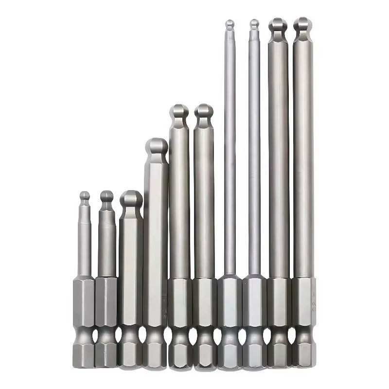 Probon 7-teiliges Elektrisches Schraubendreher-Bit-Set aus S2-Stahl, Magnetisch und Rutschfest, Kugelförmig, 65-150mm, H2 H2.5 H3 H4 H5 H6 H8 - Bild 6