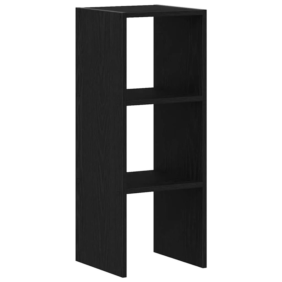 vidaXL Bücherregal stapelbar in Schwarz und Eichen-Optik, H x B x T: 80 x 30 x 30 cm - Bild 2