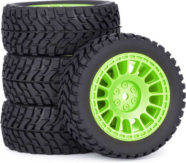 MALOM RC Rallye-Reifen, Gummi-Kunststoff, Grün - Bild 1