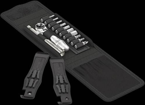 Wera Werk Bicycle Set 1 Werkzeugset in Falttasche, 12-teilig, Silber/Schwarz - Bild 1