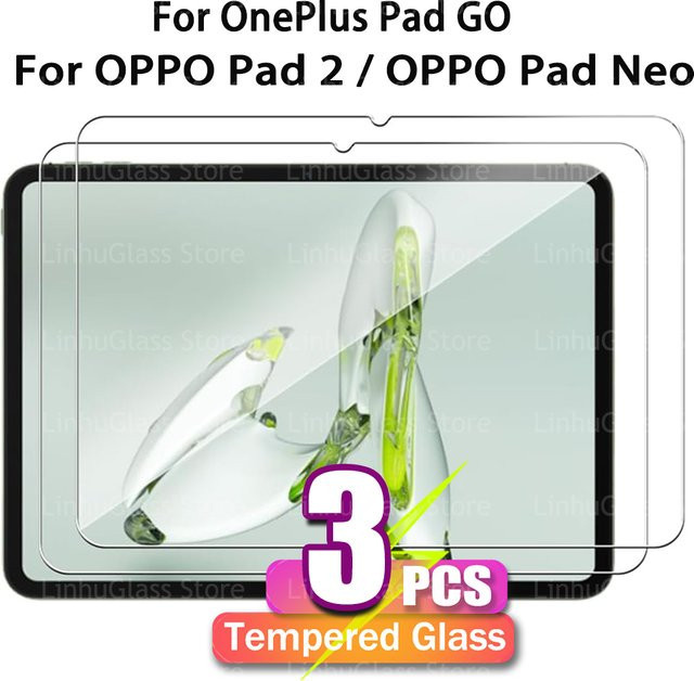 Schutzglas für OnePlus Pad GO, transparentes gehärtetes Displayglas für OPPO Pad 2 und OPPO Pad Neo, kratzfest und blasenfrei - Bild 1