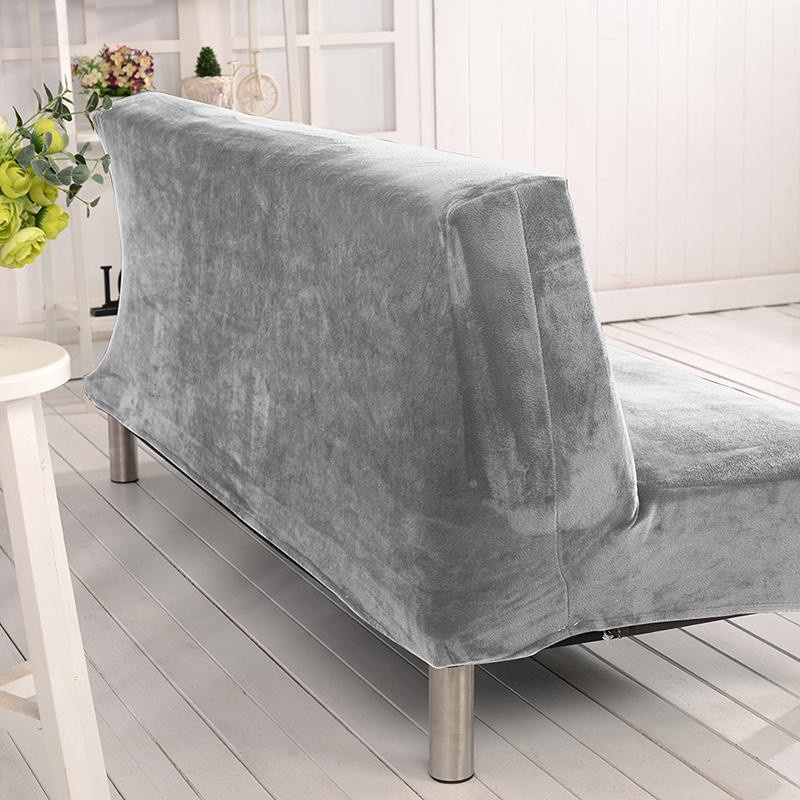 Leorate Samt-Plüsch Sofa-Bettbezug ohne Armlehnen in Zitronengelb mit geometrischem Design, elastischer Stretch-Bezug für Couch und Sofa, Breite: 185 cm bis 210 cm - Bild 3