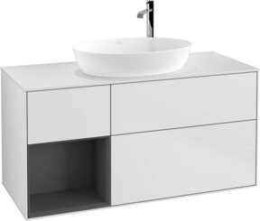 V&B Waschtischunterschrank Finion in Weiß lackiert, Breite: 120 cm, Tiefe: 50,1 cm, Höhe: 50,1 cm - Bild 1