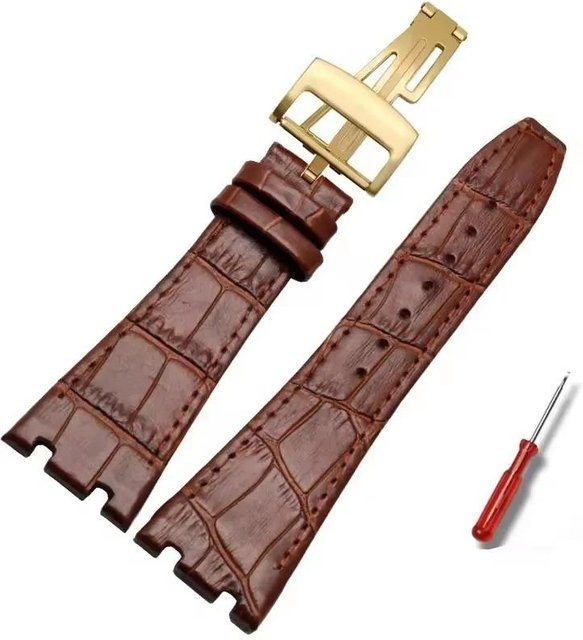 Uhrenarmband Leder, brown, 26 mm, Herren - Bild 1