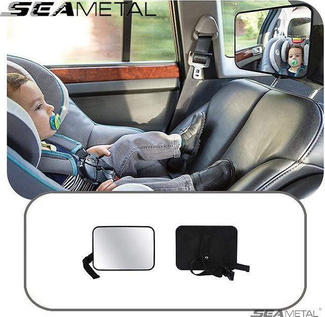 SEAMETAL Auto Rücksitz Baby Spiegel mit einstellbarem Weitwinkel zur Beobachtung von Kind und Baby im Fahrzeug - Bild 1