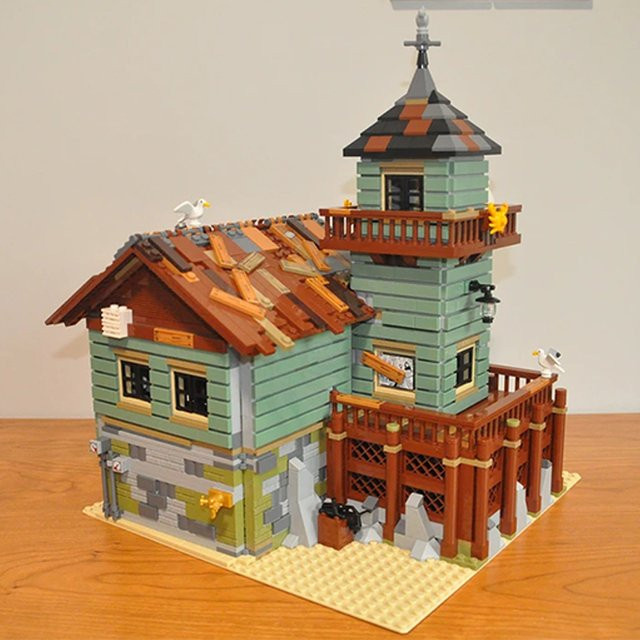 YMOLGA Fischerhaus Baustein-Set, Konstruktionsmodell, 2049 Teile, ab 14 Jahren - Bild 1