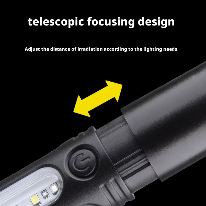 ESMARTER Ultrahelle wiederaufladbare Mini-Taschenlampe als tragbare Outdoor-Notfall-Arbeitsleuchte in Schwarz - Bild 2