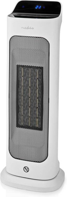 Nedis Keramik-Heizlüfter in Weiß mit App-Steuerung, 2000 W, B/H/T: 13,6 x 49,8 x 17,7 cm - Bild 1