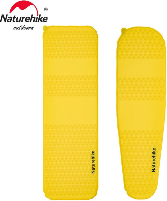 Naturehike Selbstaufblasende Camping-Luftmatratze mit R-Wert 3,6, Ultraleichte Outdoor-Schlafmatte für Erwachsene, Gelb - Bild 1