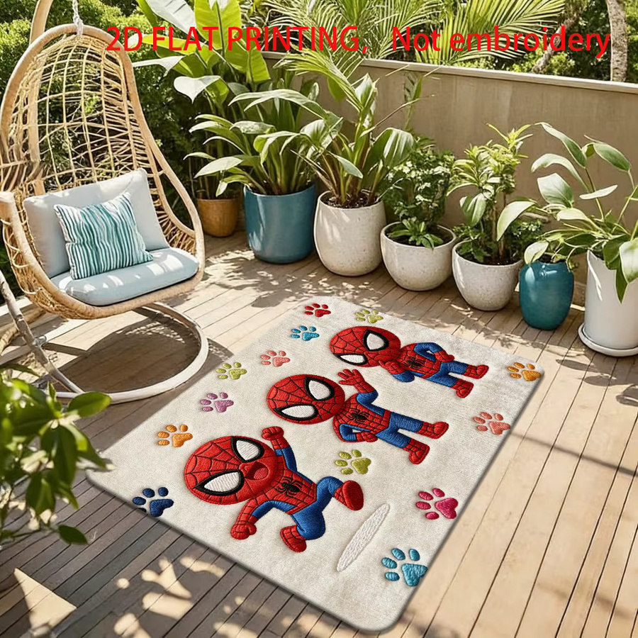 Beast Kingdom Marvel Spider-Man Bodenmatte aus Polyester, rutschfest und ultra-weich, Mehrfarbig, B x T: 60 x 60 cm - Bild 4