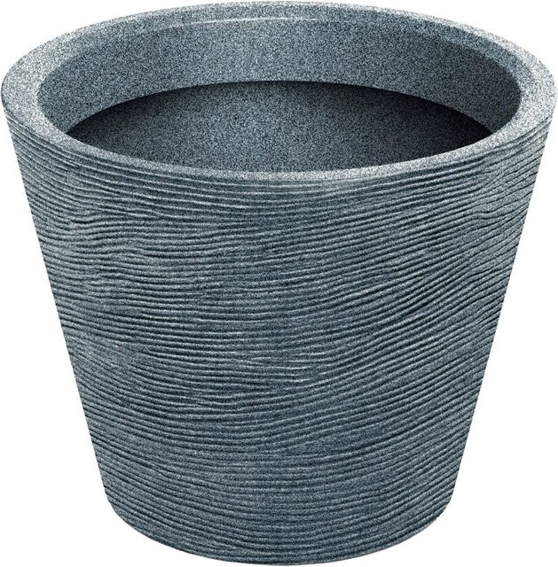 Prosperplast Blumentopf Tubra in Granit Grau, Durchmesser: 48 cm, Höhe: 38 cm - Bild 1