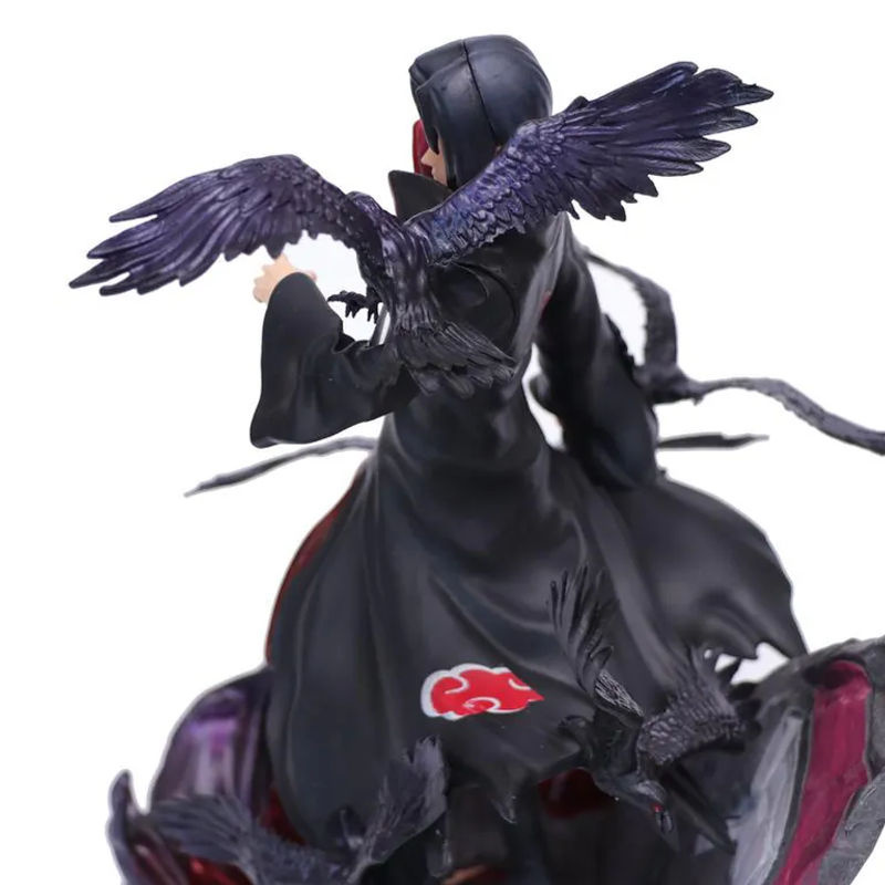 Anime-Figur Naruto Shippuden Uchiha Itachi mit Krähe von Oran Sky in Schwarz als Sammlermodell aus Kunststoff und Kunstharz - Bild 2