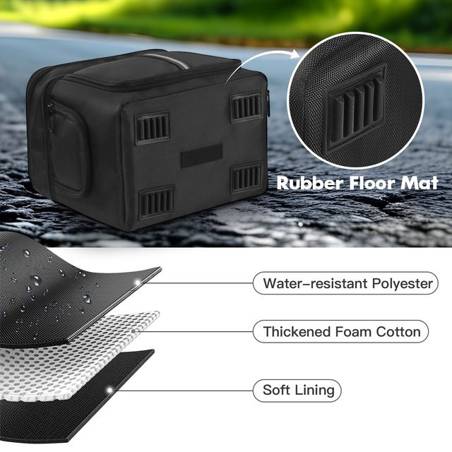 Tragbare Aufbewahrungstasche für BLUETTI Elite 30 V2 Power Station in Schwarz mit Griffen und abnehmbaren Riemen - Bild 1