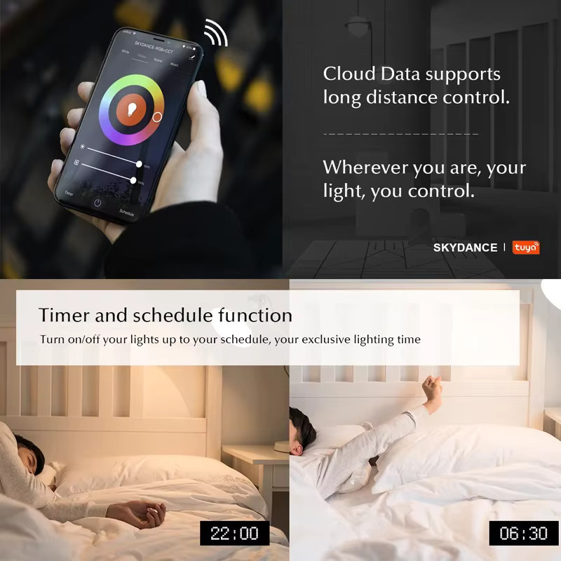 YSRSAI Mini Tuya Wifi LED Dimmer für RGBW LED Lichtstreifen, DC12V/DC24V Controller mit Sprachsteuerung für Alexa und Google Assistant - Bild 3