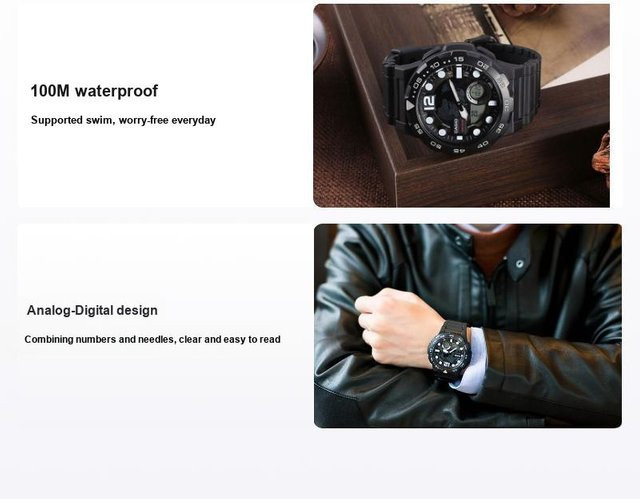 Casio Digitaluhr, Quarz, Harzarmband, Schwarz, Herren - Bild 1