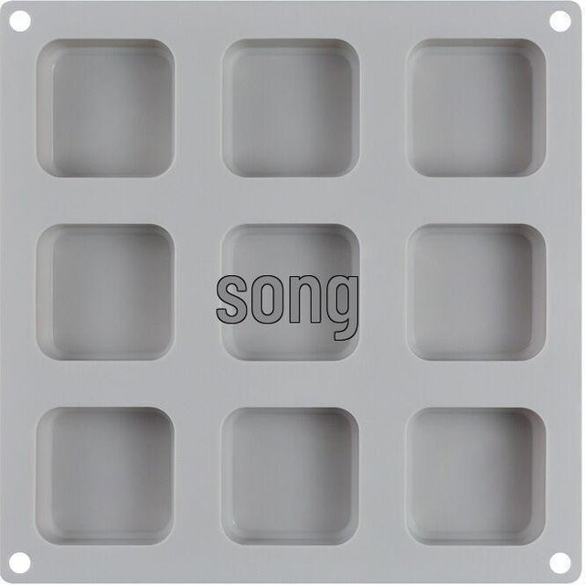 HomeHarmony Silikonform für Kuchen, Seife oder Resin, quadratisch, grau, B/T/H: 23,0 x 22,5 x 9,0 cm - Bild 1