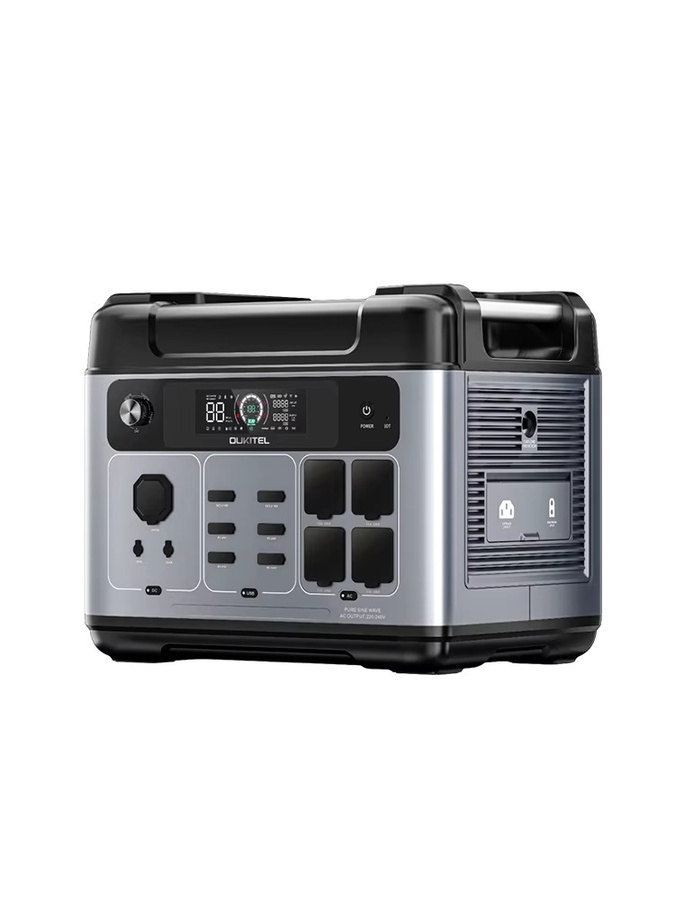 OUKITEL Powerstation 2400W Tragbarer Solargenerator mit 2048Wh LiFePO4-Akku und EPS-Funktion in Grau - Bild 6