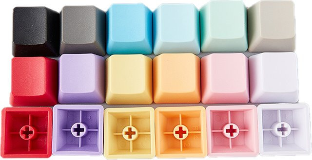 JTZTF PBT Tastenkappen im OEM-Profil, ungraviert, Multicolor - Bild 1