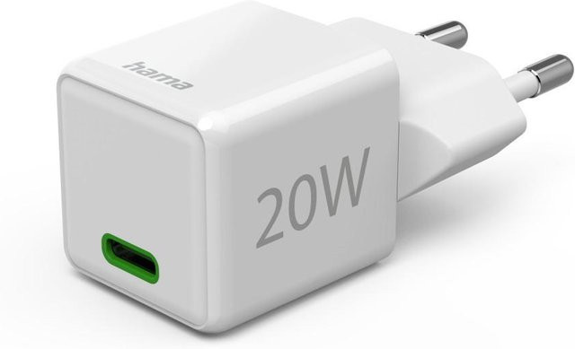 Hama USB-C Schnellladegerät 20 W mit Power Delivery in Weiß - Bild 1
