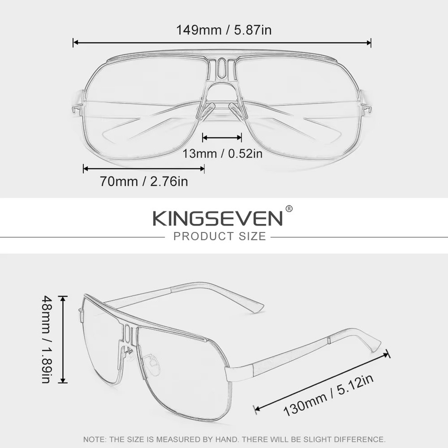 KINGSEVEN Sonnenbrille, Square, Unisex, polarisiert - Bild 2