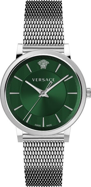 Versace Herrenuhr, Quarz, Edelstahl, Grün, 42 mm, 5 ATM - Bild 1