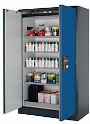 asecos Sicherheitsschrank Typ 90 Q-CLASSIC-90 mit Flügeltüren in Enzianblau, B: 119,3 cm, T: 61,5 cm, H: 195,3 cm - Bild 1