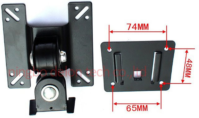 LCD-7R Vollbewegliche TV Wandhalterung für 10 bis 24 Zoll LED LCD Flachbildschirme, Farbe: Schwarz, Max. VESA 100 x 100 mm, 360 Grad drehbar - Bild 1