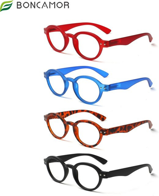 BONCAMOR Lesebrille, Unisex, Vollrand, Rund, Kunststoff - Bild 1