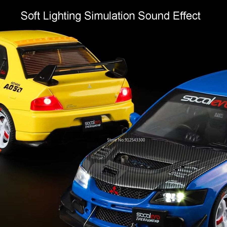 RMZ city Lancer Evolution IX RX7-FC Automodell, Maßstab 1:24, Metall - Bild 2
