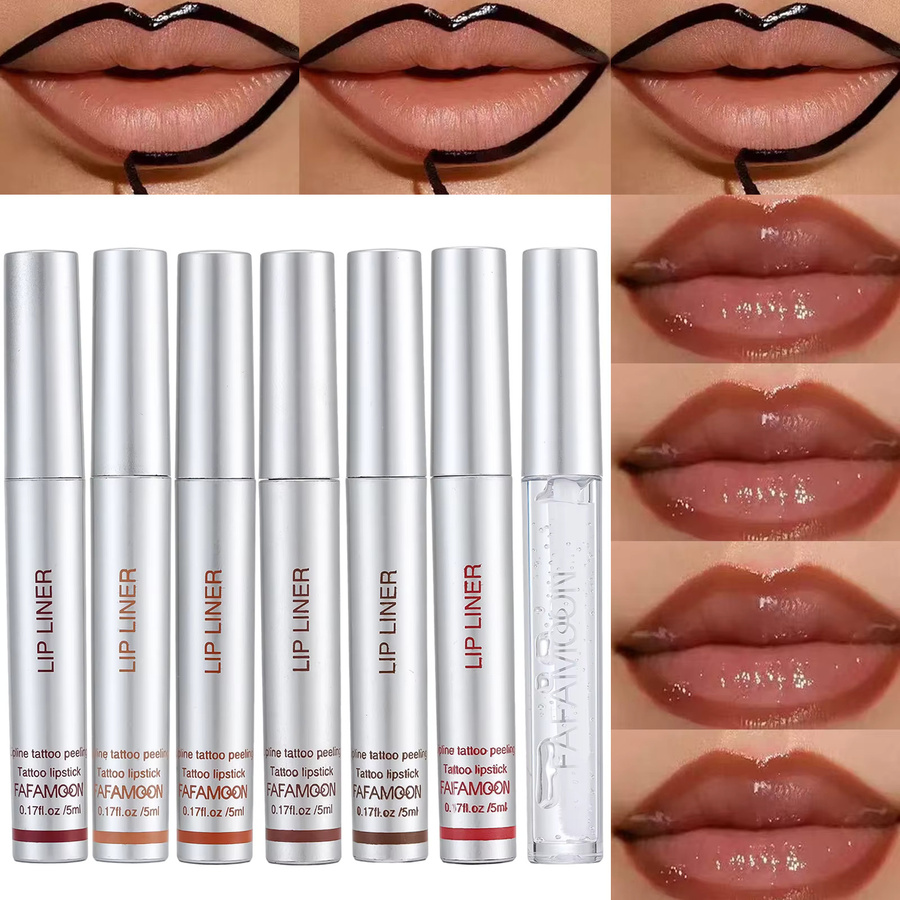 Lippenöl-Set mit Lipliner, glänzend, Unisex - Bild 2