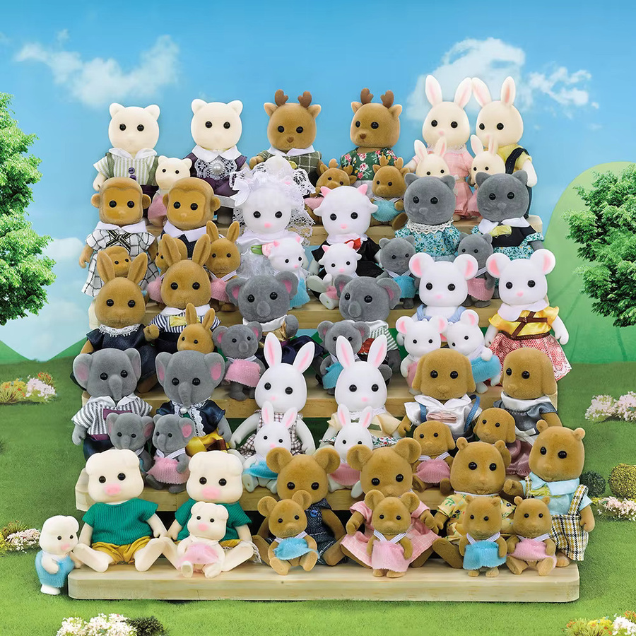 MSFTOYS Puppenhaus Wald Familie, Puppenhaus Spielzeug, Tiere, Bunt / Mehrfarbig - Bild 1