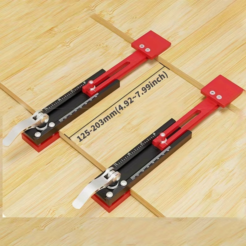 JIGHOLE Montageset für Abstellgleise mit Gecko-Manometer und Überlappungslehre in Rot für 10-15mm Faserzement - Bild 3