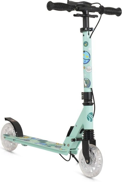 Byox Snazzy Kinderroller faltbar grün mit LED-Rädern - Bild 1