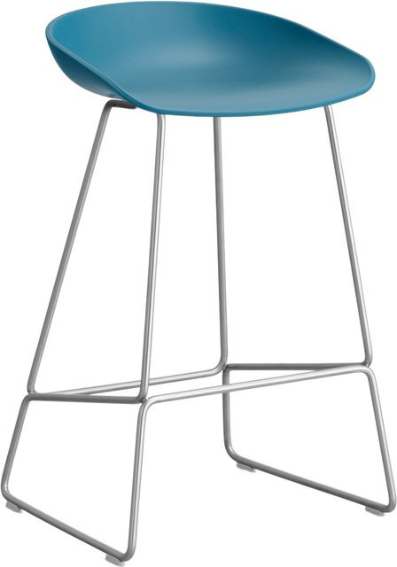HAY About A Stool AAS 38 Hocker in Blau aus Stahl und Polypropylen - Bild 1