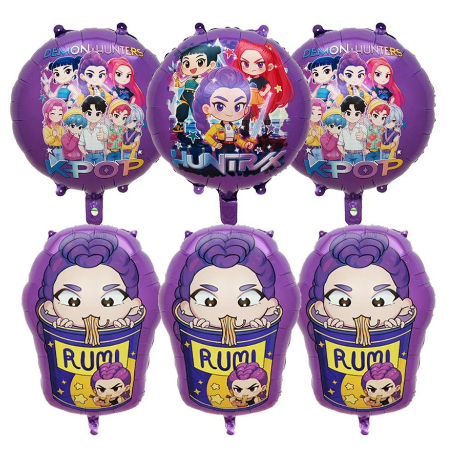 K Pop Demon Hunters Party Dekoration Set mit Tellern, Ballons, Tischdecke und Bechern für deinen Geburtstag - Bild 3