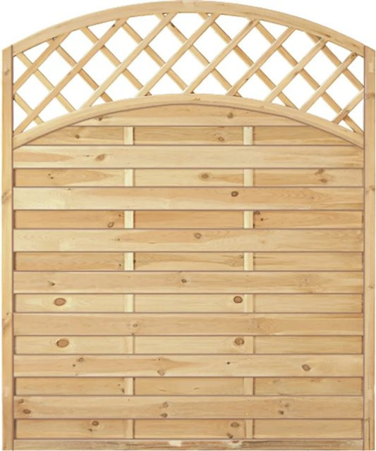 T & J Sichtschutzzaun Maxi-Doppelbogen 1-Serie aus Holz in Grün, Höhe: 180 cm, Breite: 150 cm - Bild 1