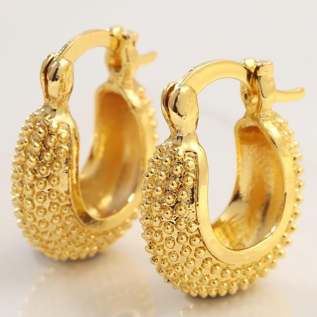Creolen, Gold, Kupfer, Damen, Vintage - Bild 1