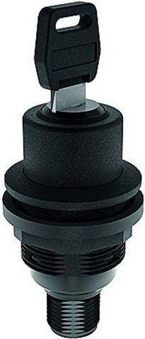 Georg Schlegel SHORTRON connect M12 Schlüsseltaste, 1S rund, Schwarz, IP65 - Bild 1