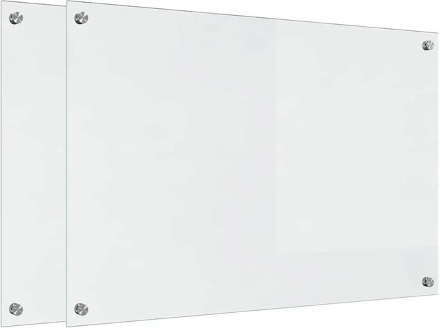 vidaXL Küchenrückwand aus gehärtetem Glas, 2 Stück, transparent, B: 90 cm, H: 60 cm - Bild 1