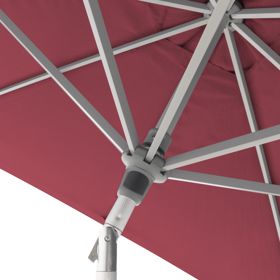 Doppler Sonnenschirm Act Auto-Tilt Mittelstockschirm, Farbe: Rot, B/T: 240 x 240 cm - Bild 2