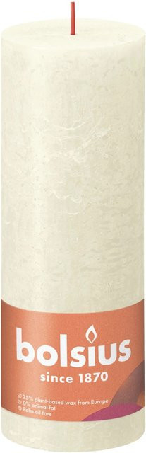 Bolsius Rustik-Kerze Shine Weiche Perle in Weiß, Höhe: 190 mm, Durchmesser: 68 mm - Bild 1