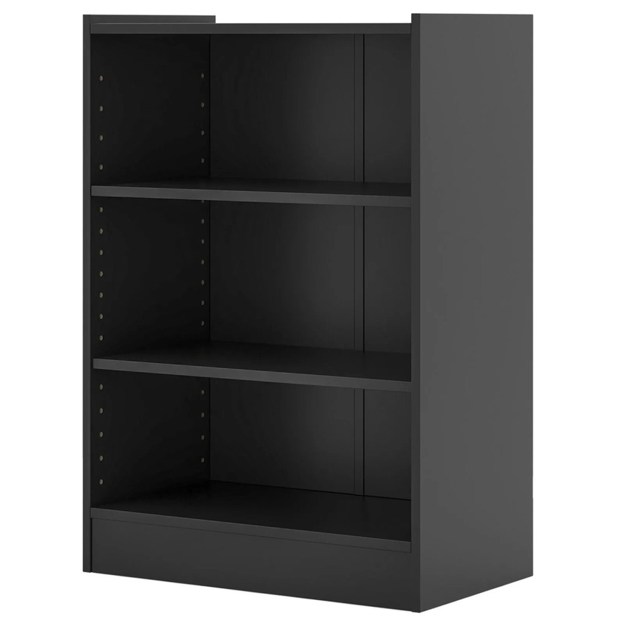 Costway Bücherregal in Schwarz mit 3 verstellbaren Fächern, modern und freistehend, B/T/H: 30 x 25 x 75 cm - Bild 2